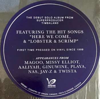 2LP Timbaland: Tim's Bio: From The Motion Picture: Life From Da Bassment