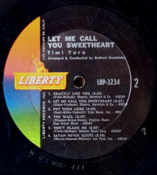 LP Timi Yuro: Let Me Call You Sweetheart