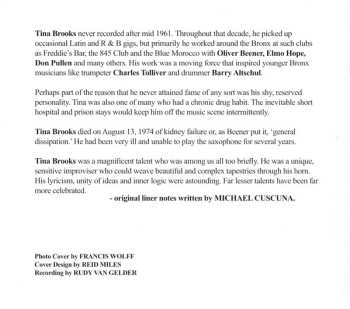 CD Tina Brooks: Back To The Tracks