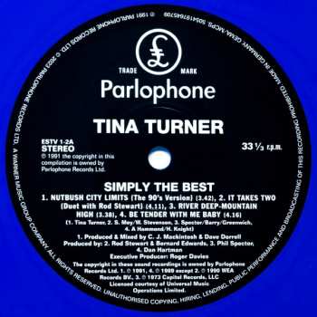 2LP Tina Turner: Simply The Best CLR | LTD