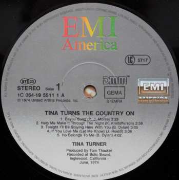 LP Tina Turner: Tina Turns The Country On