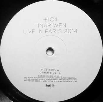 2LP Tinariwen: Live In Paris