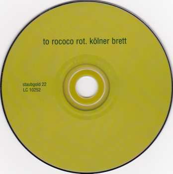 CD To Rococo Rot: Kölner Brett