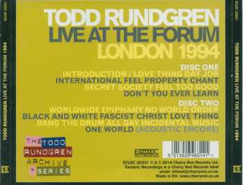 2CD Todd Rundgren: Live At The Forum London 1994