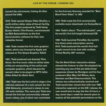 2CD Todd Rundgren: Live At The Forum London 1994