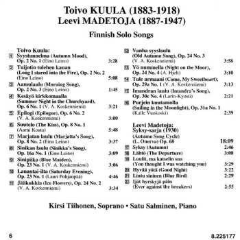 CD Leevi Madetoja: Finnish Songs: Autumn • Ice Flowers • The Kiss