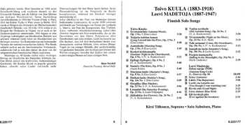 CD Leevi Madetoja: Finnish Songs: Autumn • Ice Flowers • The Kiss