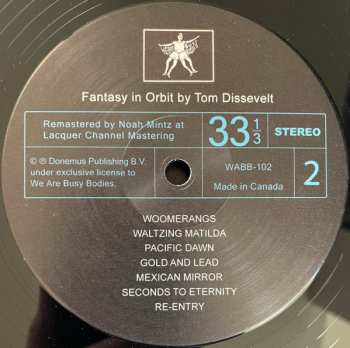2LP Tom Dissevelt: Fantasy In Orbit. Round The World With Electronic Music By Tom Dissevelt / Fantasy In Orbit: An Astronaut's Impressions While Orbiting The Earth LTD