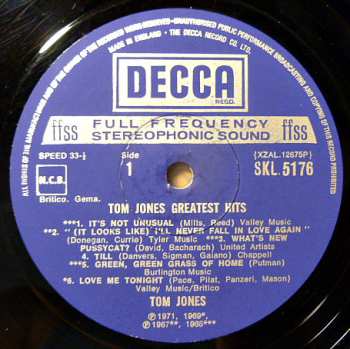 LP Tom Jones: Greatest Hits