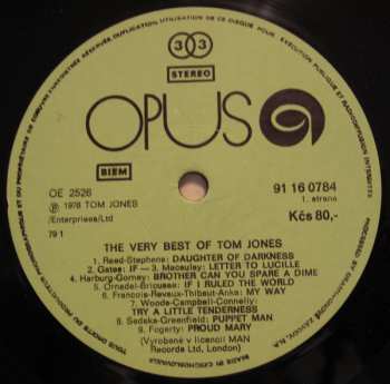 LP Tom Jones: The Very Best Of Tom Jones
