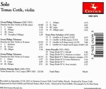 CD Johann Sebastian Bach: Solo