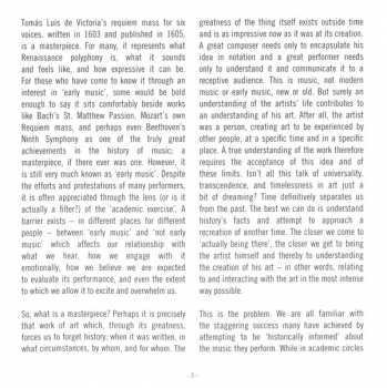 CD Tenebrae: Requiem Mass, 1605