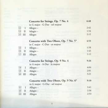 CD Tomaso Albinoni: Double Oboe Concertos & String Concertos - Volume I