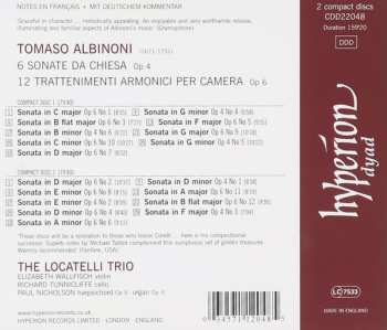 2CD Tomaso Albinoni: Sonate Da Chiesa Op 4 - Trattenimenti Armonici Per Camera Op 6