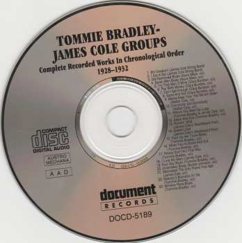 CD Tommie Bradley: The Tommie Bradley - James Cole Groups 1928-32 (Complete Recorded Works In Chronological Order)