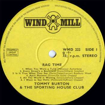 LP Tommy Burton: Rag Time