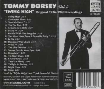 CD Tommy Dorsey: Vol.2 "Swing High" Original 1936-1940 Recordings