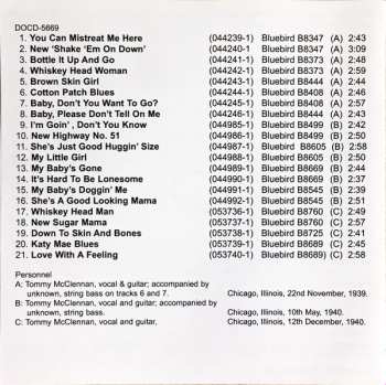 CD Tommy McClennan: Complete Recordings In Chronological Order - Volume 1: 1939 - 1940