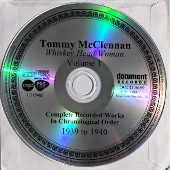 CD Tommy McClennan: Complete Recordings In Chronological Order - Volume 1: 1939 - 1940