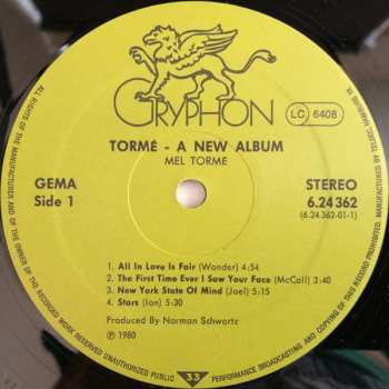 LP Mel Tormé: A New Album