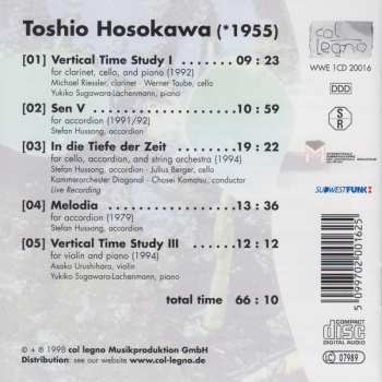 CD Toshio Hosokawa: Sen V, Vertical Time Study I, In Die Tiefe Der Zeit, Melodia, Vertical Time Study III
