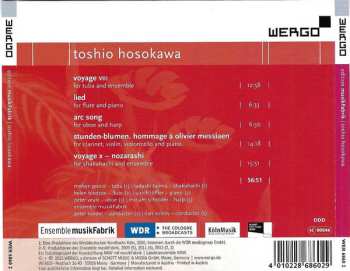 CD Toshio Hosokawa: Voyage VIII | Voyage X Nozarashi | Stunden-Blumen | Arc Song | Lied
