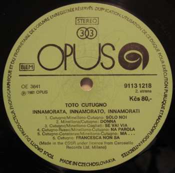 LP Toto Cutugno: Innamorata, Innamorato, Innamorati