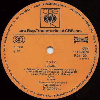 LP Toto: Isolation
