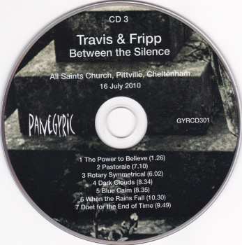 3CD Travis & Fripp: Between The Silence