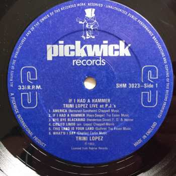 LP Trini Lopez: If I Had A Hammer Live