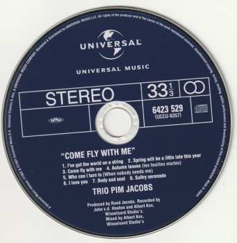 CD The Pim Jacobs Trio: Come Fly With Me
