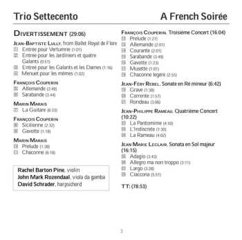CD Trio Settecento: A French Soirée