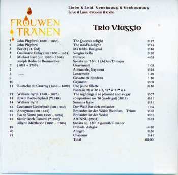 CD Trio Viaggio: Frouwen Tränen: Love And Loss, Esteem And Exile