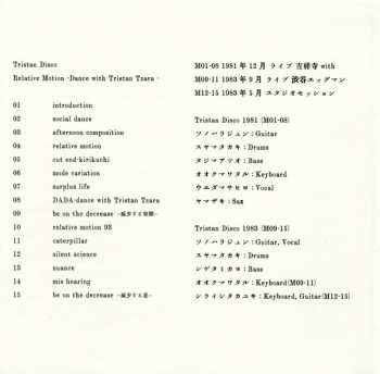 CD Tristan Disco: Relative Motion -Dance With Tristan Tzara -