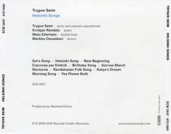 CD Trygve Seim: Helsinki Songs