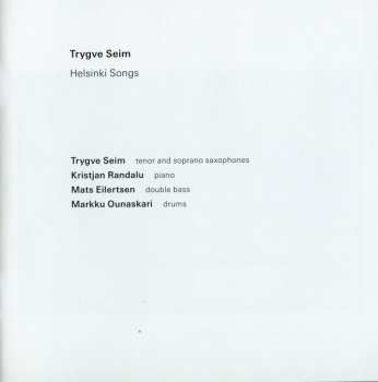 CD Trygve Seim: Helsinki Songs