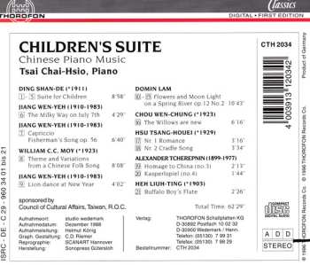 CD Tsai Chai-Hsio: Children's Suite (Chinese Piano Music)