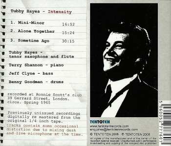 CD Tubby Hayes: Intensity
