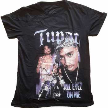 Merch Tupac: Dames T-shirt All Eyez Blue Homage