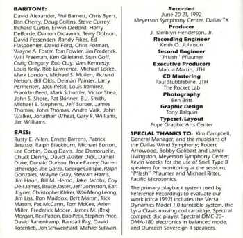 CD Dallas Wind Symphony: Testament - American Music For Male Chorus And Band