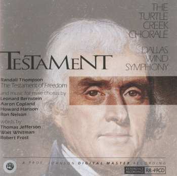 CD Dallas Wind Symphony: Testament - American Music For Male Chorus And Band