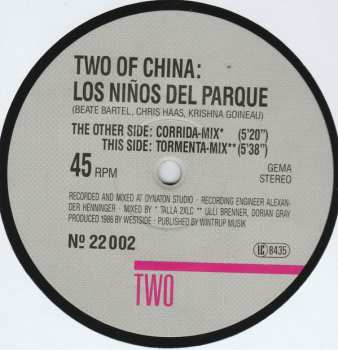 LP Two Of China: Los Niños Del Parque