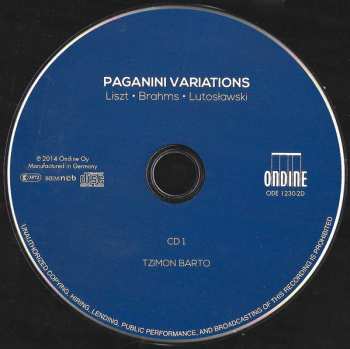 2CD Johannes Brahms: Paganini Variations / Paganini Rhapsody