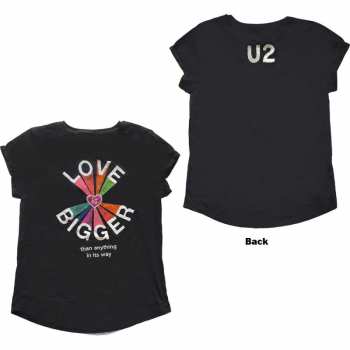 Merch U2: Dámské Babydoll Tričko Love Is Bigger L