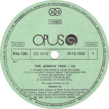 LP U2: The Joshua Tree