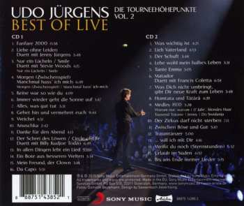 2CD Udo Jürgens: Best Of Live - Die Tourneehöhepunkte - Vol.2