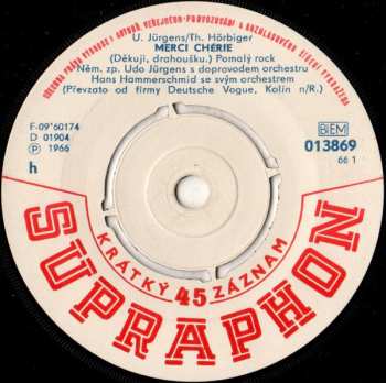 Album Udo Jürgens: Merci Chérie / Siebzehn Jahr, Blondes Haar