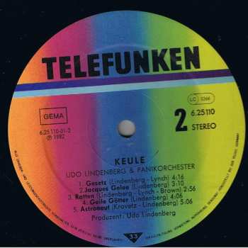 LP Udo Lindenberg Und Das Panikorchester: Keule