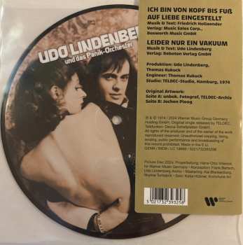 SP Udo Lindenberg Und Das Panikorchester: Ich Bin Von Kopf Bis Fuß Auf Liebe Eingestellt / Leider Nur Ein Vakuum PIC