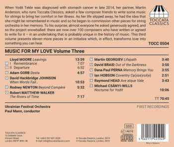 CD Paul Mann: Music For My Love - Celebrating The Life Of Someone Special (100+ New Works For String Orchestra, Volume Three)